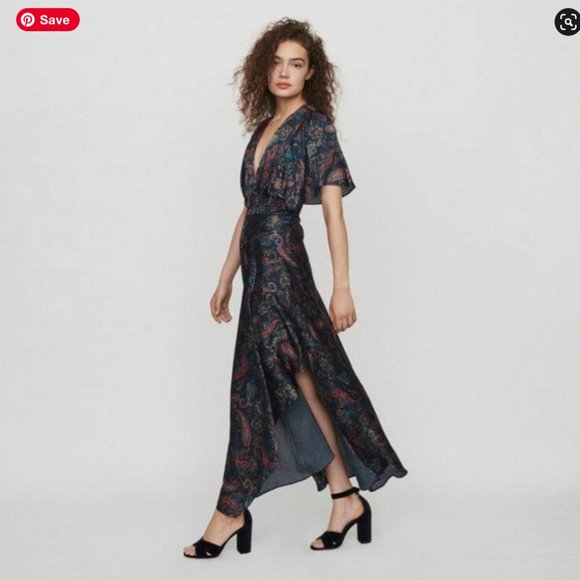 Maje Burn-Out Scarf Dress - Picture 2 of 6